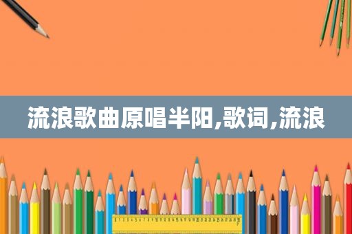 流浪歌曲原唱半阳,歌词,流浪