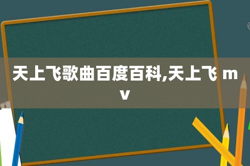 天上飞歌曲百度百科,天上飞 mv