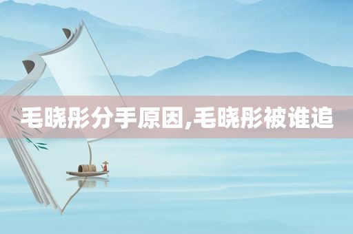 毛晓彤分手原因,毛晓彤被谁追