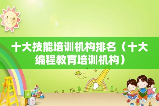 十大技能培训机构排名（十大编程教育培训机构）