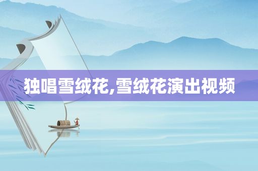 独唱雪绒花,雪绒花演出视频