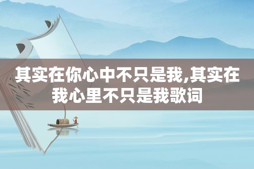 其实在你心中不只是我,其实在我心里不只是我歌词