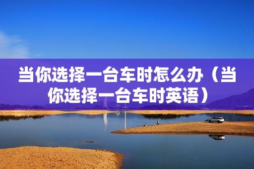 当你选择一台车时怎么办（当你选择一台车时英语）