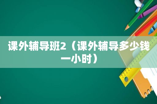课外辅导班2（课外辅导多少钱一小时）