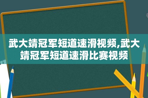 武大靖冠军短道速滑视频,武大靖冠军短道速滑比赛视频