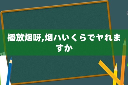 播放烟呀,烟ハいくらでヤれますか