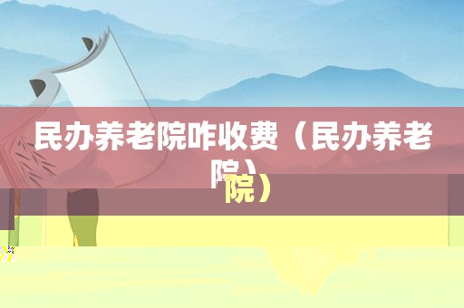 民办养老院咋收费（民办养老院）