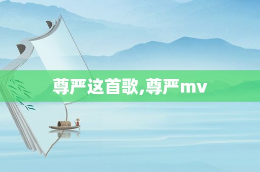 尊严这首歌,尊严mv