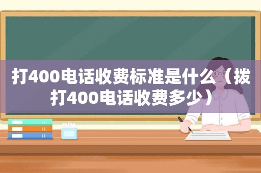 打400电话收费标准是什么（拨打400电话收费多少）