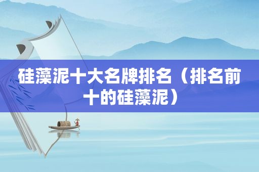 硅藻泥十大名牌排名（排名前十的硅藻泥）