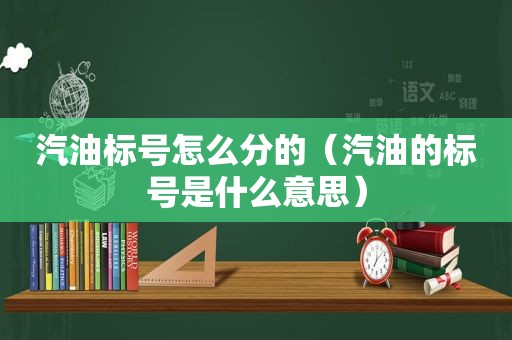 汽油标号怎么分的（汽油的标号是什么意思）