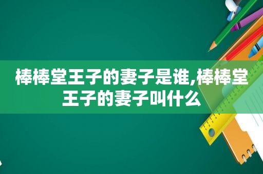 棒棒堂王子的妻子是谁,棒棒堂王子的妻子叫什么
