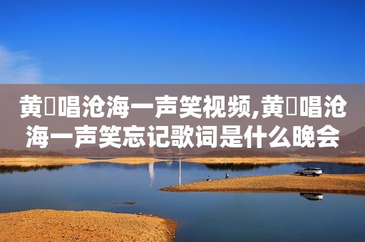 黄霑唱沧海一声笑视频,黄霑唱沧海一声笑忘记歌词是什么晚会