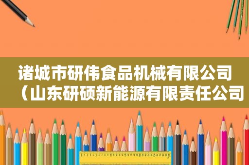 诸城市研伟食品机械有限公司（山东研硕新能源有限责任公司）