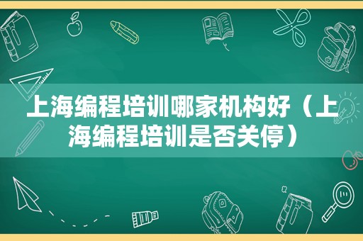 上海编程培训哪家机构好（上海编程培训是否关停）