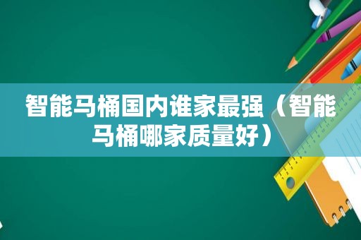 智能马桶国内谁家最强（智能马桶哪家质量好）
