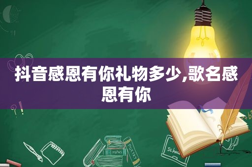 抖音感恩有你礼物多少,歌名感恩有你