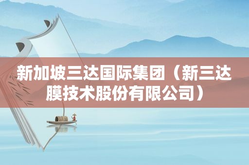 新加坡三达国际集团（新三达膜技术股份有限公司）