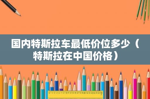 国内特斯拉车最低价位多少（特斯拉在中国价格）