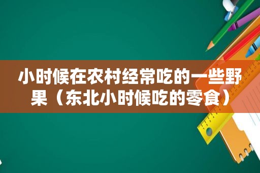 小时候在农村经常吃的一些野果（东北小时候吃的零食）