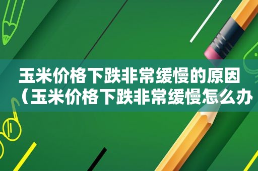 玉米价格下跌非常缓慢的原因（玉米价格下跌非常缓慢怎么办）