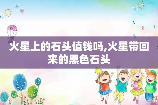 火星上的石头值钱吗,火星带回来的黑色石头