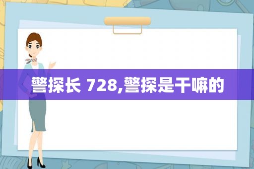 警探长 728,警探是干嘛的