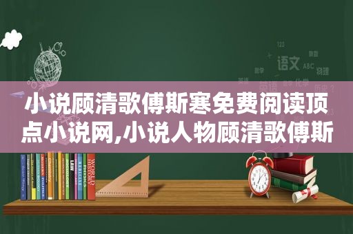 小说顾清歌傅斯寒免费阅读顶点小说网,小说人物顾清歌傅斯寒是哪部小说