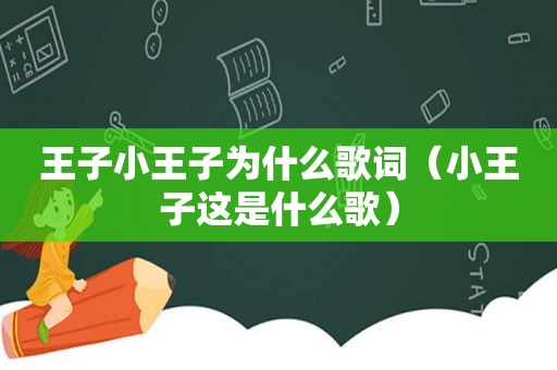 王子小王子为什么歌词（小王子这是什么歌）