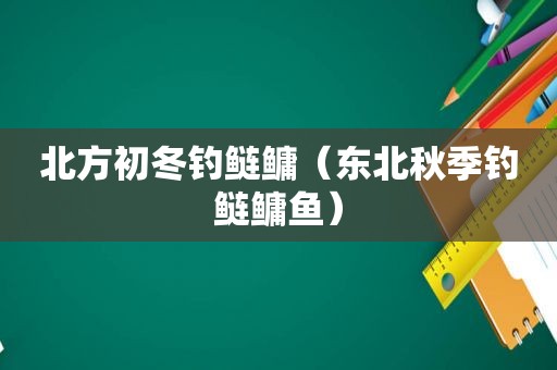 北方初冬钓鲢鳙（东北秋季钓鲢鳙鱼）