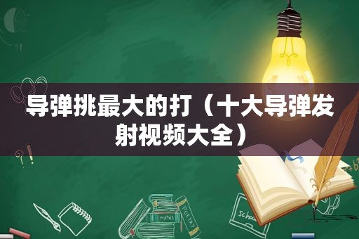 导弹挑最大的打（十大导弹发射视频大全）