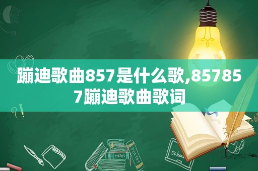蹦迪歌曲857是什么歌,857857蹦迪歌曲歌词