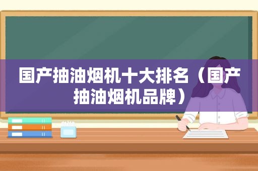 国产抽油烟机十大排名（国产抽油烟机品牌）