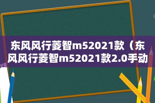 东风风行菱智m52021款（东风风行菱智m52021款2.0手动波豪华版参数）
