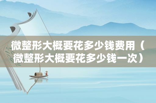 微整形大概要花多少钱费用（微整形大概要花多少钱一次）