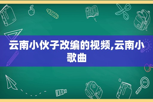 云南小伙子改编的视频,云南小歌曲