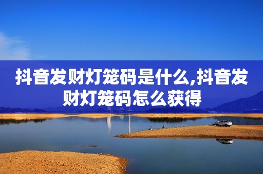 抖音发财灯笼码是什么,抖音发财灯笼码怎么获得