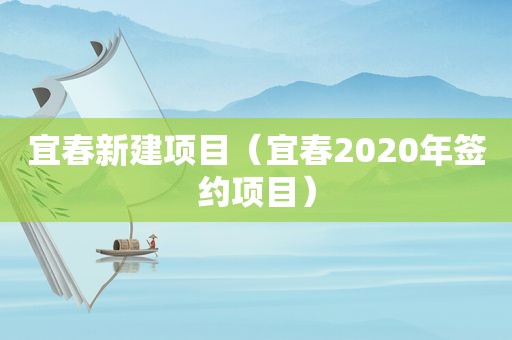 宜春新建项目（宜春2020年签约项目）