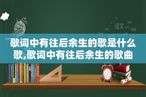 歌词中有往后余生的歌是什么歌,歌词中有往后余生的歌曲