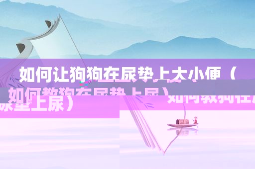 如何让狗狗在尿垫上大小便（如何教狗在尿垫上尿）