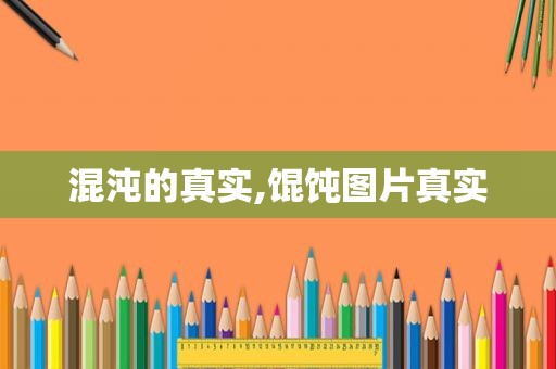 混沌的真实,馄饨图片真实