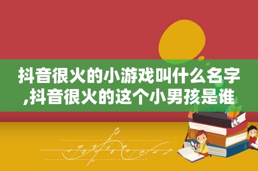 抖音很火的小游戏叫什么名字,抖音很火的这个小男孩是谁