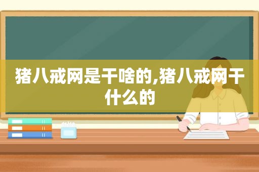 猪八戒网是干啥的,猪八戒网干什么的