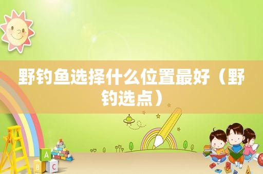 野钓鱼选择什么位置最好（野钓选点）