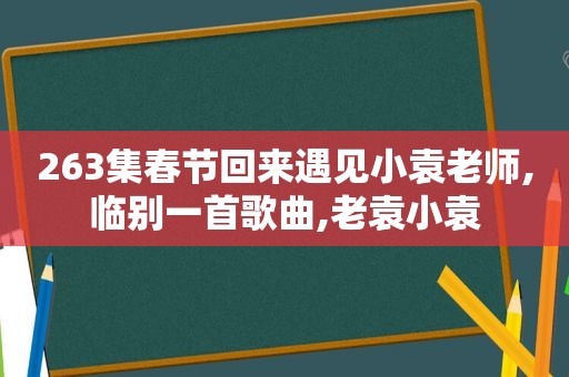 263集春节回来遇见小袁老师,临别一首歌曲,老袁小袁