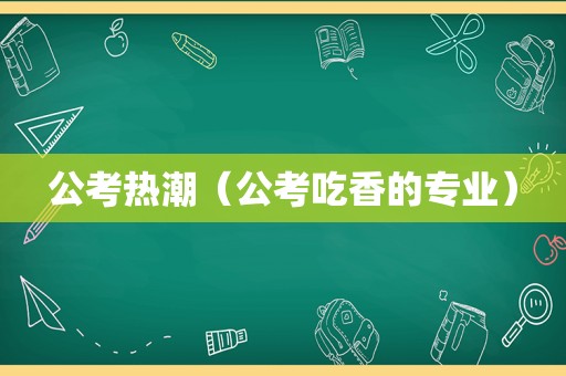 公考热潮（公考吃香的专业）