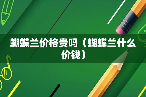 蝴蝶兰价格贵吗（蝴蝶兰什么价钱）