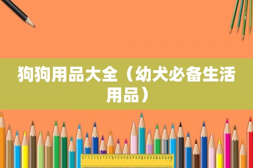 狗狗用品大全（幼犬必备生活用品）