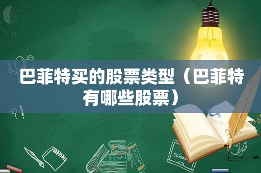 巴菲特买的股票类型（巴菲特有哪些股票）