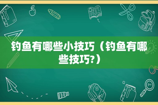 钓鱼有哪些小技巧（钓鱼有哪些技巧?）